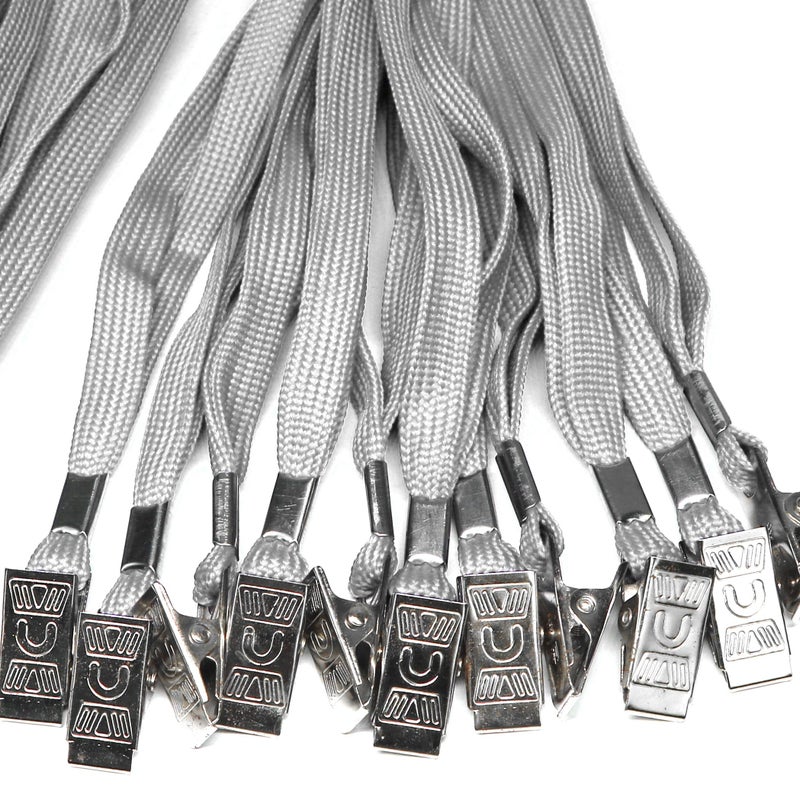Ollain Badge Lanyards Neck Bulk Cruise Lanyards Lanyard with Clip for ID Card Name Tags Badge Holders (Gray  50 Pack) - Image 2